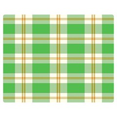 Abstract Green Plaid Double Sided Flano Blanket (medium)  by BangZart