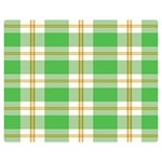 Abstract Green Plaid Double Sided Flano Blanket (Medium)  60 x50  Blanket Front