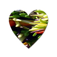 Bright Peppers Heart Magnet by BangZart