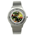 Bright Peppers Stainless Steel Watch Front