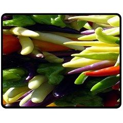 Bright Peppers Fleece Blanket (medium)  by BangZart