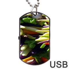 Bright Peppers Dog Tag Usb Flash (two Sides) by BangZart