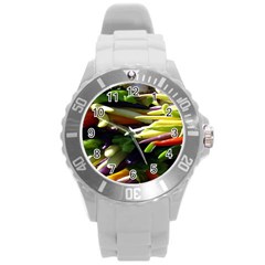 Bright Peppers Round Plastic Sport Watch (l) by BangZart