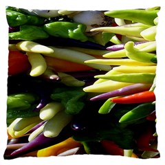 Bright Peppers Large Flano Cushion Case (one Side) by BangZart