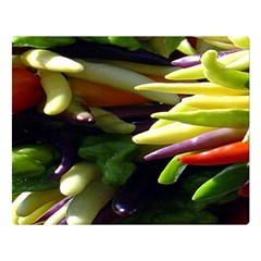 Bright Peppers Double Sided Flano Blanket (large)  by BangZart