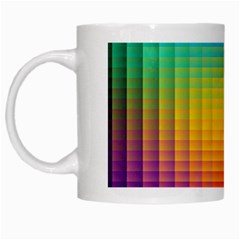 Blurred Color Pixels White Mugs by BangZart