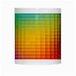 Blurred Color Pixels White Mugs Center