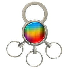 Blurred Color Pixels 3-ring Key Chains by BangZart