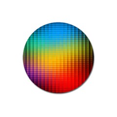 Blurred Color Pixels Magnet 3  (round) by BangZart