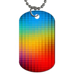 Blurred Color Pixels Dog Tag (two Sides) by BangZart