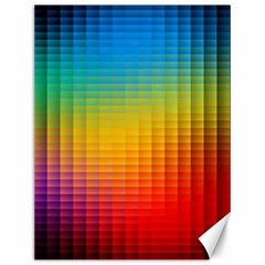 Blurred Color Pixels Canvas 12  X 16   by BangZart