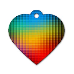 Blurred Color Pixels Dog Tag Heart (one Side) by BangZart