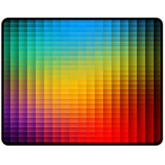 Blurred Color Pixels Fleece Blanket (medium)  by BangZart