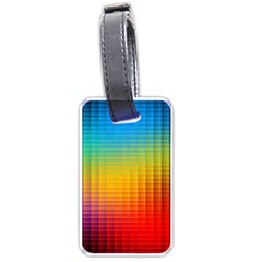 Blurred Color Pixels Luggage Tags (one Side)  by BangZart