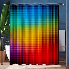 Blurred Color Pixels Shower Curtain 60  X 72  (medium)  by BangZart