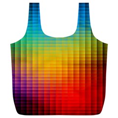 Blurred Color Pixels Full Print Recycle Bags (l)  by BangZart