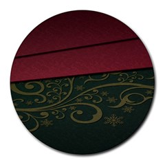 Beautiful Floral Textured Round Mousepads by BangZart