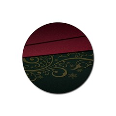 Beautiful Floral Textured Rubber Coaster (round)  by BangZart