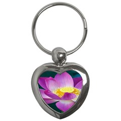 Pink Lotus Flower Key Chains (heart)  by BangZart