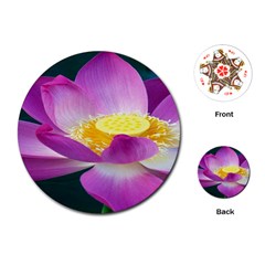 Pink Lotus Flower Playing Cards (round)  by BangZart