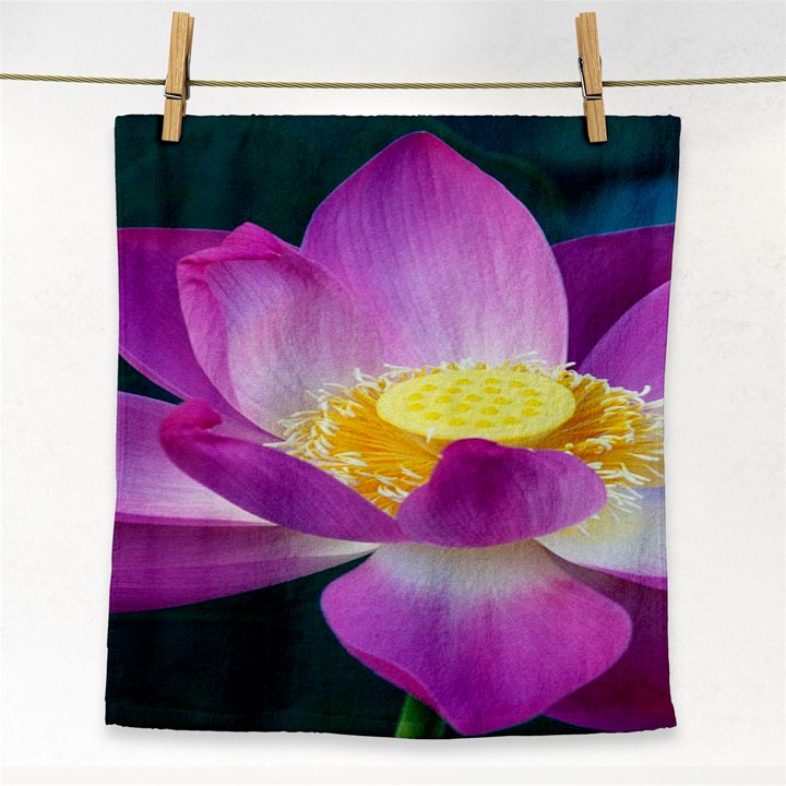 Pink Lotus Flower Face Towel