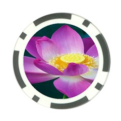 Pink Lotus Flower Poker Chip Card Guard (10 Pack) by BangZart