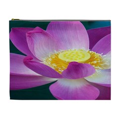 Pink Lotus Flower Cosmetic Bag (xl) by BangZart