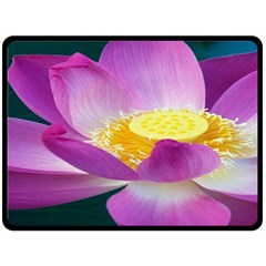 Pink Lotus Flower Fleece Blanket (large) 