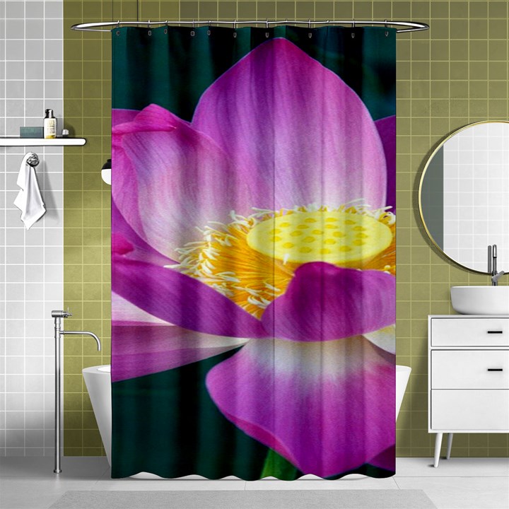 Pink Lotus Flower Shower Curtain 48  x 72  (Small) 