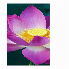 Pink Lotus Flower Small Garden Flag (two Sides) by BangZart