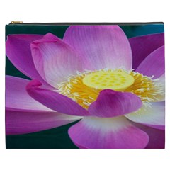 Pink Lotus Flower Cosmetic Bag (xxxl)  by BangZart