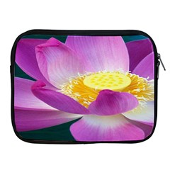 Pink Lotus Flower Apple Ipad 2/3/4 Zipper Cases by BangZart