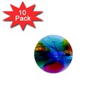 Abstract Color Plants 1  Mini Magnet (10 pack)  Front