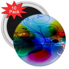 Abstract Color Plants 3  Magnets (10 Pack)  by BangZart