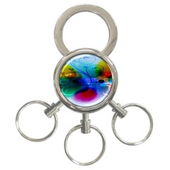 Abstract Color Plants 3-ring Key Chains by BangZart