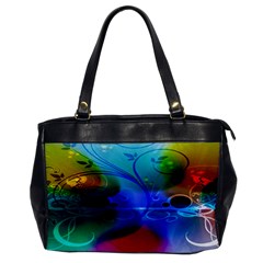 Abstract Color Plants Office Handbags by BangZart