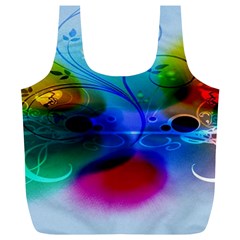 Abstract Color Plants Full Print Recycle Bags (l)  by BangZart