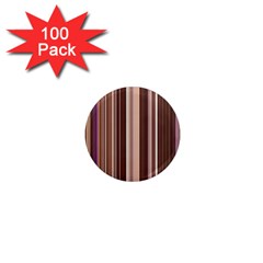 Brown Vertical Stripes 1  Mini Magnets (100 Pack)  by BangZart