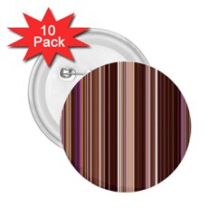 Brown Vertical Stripes 2 25  Buttons (10 Pack)  by BangZart