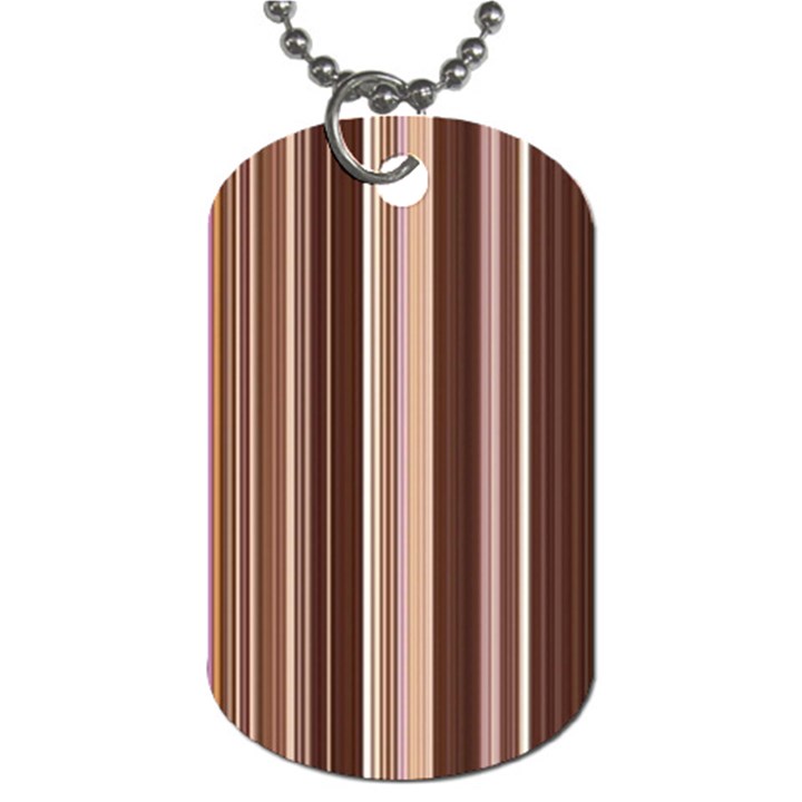 Brown Vertical Stripes Dog Tag (Two Sides)