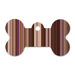 Brown Vertical Stripes Dog Tag Bone (one Side) by BangZart