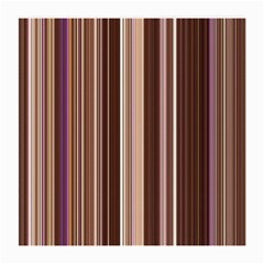 Brown Vertical Stripes Medium Glasses Cloth by BangZart