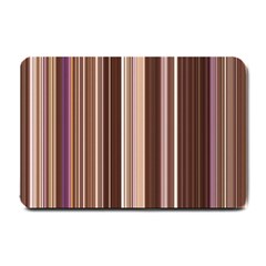 Brown Vertical Stripes Small Doormat  by BangZart