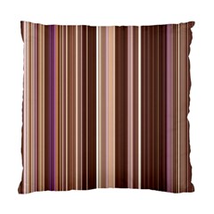 Brown Vertical Stripes Standard Cushion Case (one Side) by BangZart