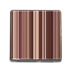 Brown Vertical Stripes Memory Card Reader (square) by BangZart