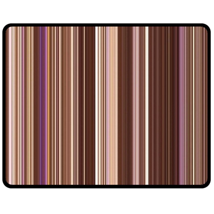 Brown Vertical Stripes Fleece Blanket (Medium) 