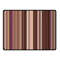 Brown Vertical Stripes Fleece Blanket (small) by BangZart