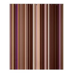 Brown Vertical Stripes Shower Curtain 60  X 72  (medium)  by BangZart