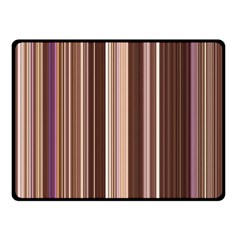 Brown Vertical Stripes Double Sided Fleece Blanket (small)  by BangZart