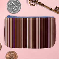 Brown Vertical Stripes Large Coin Purse by BangZart